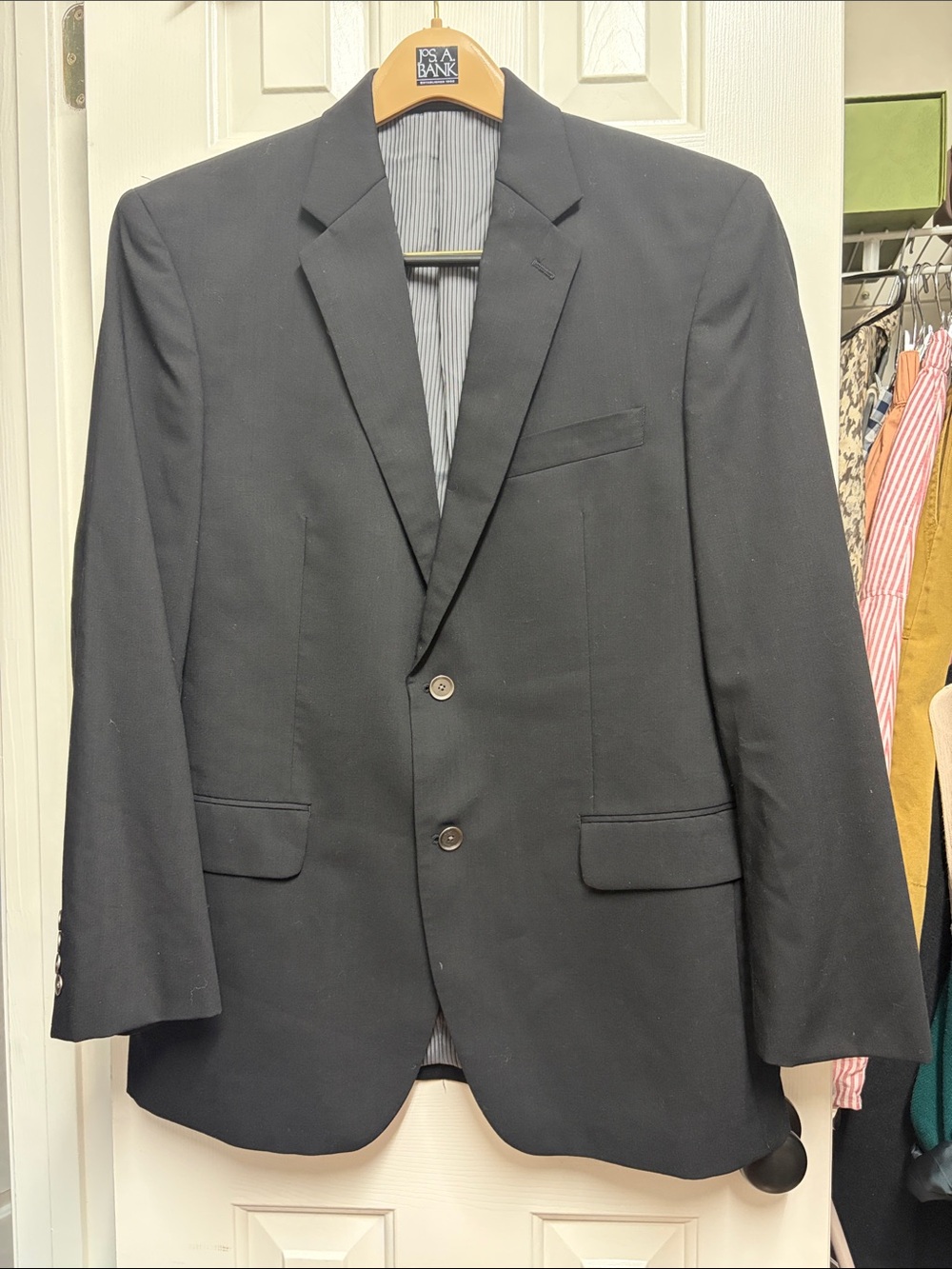 Calvin Klein Men's Classic Black Two-Button Suit Blazer